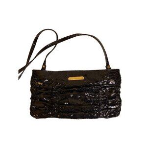 AS IS Michael Kors Black Evening Snake Embossed Crossbody Strap Y2K Bag NWOT